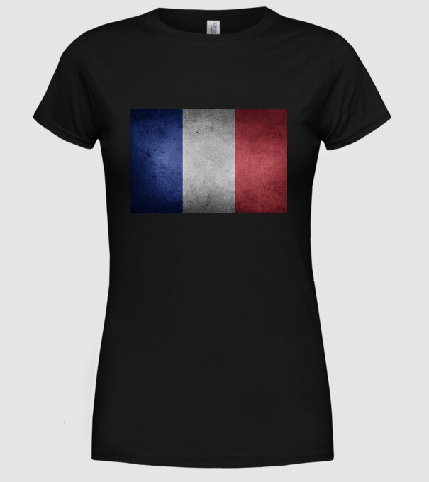 FRANCE model negru pe tricou