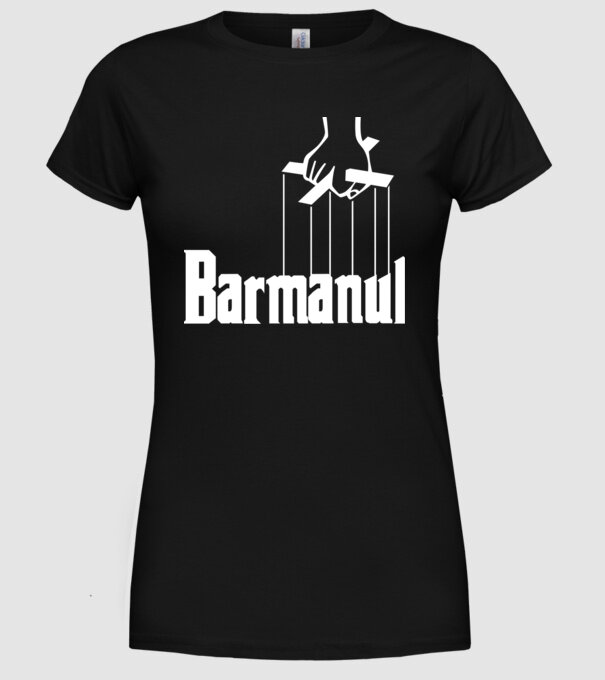 Barmanul model negru pe tricou