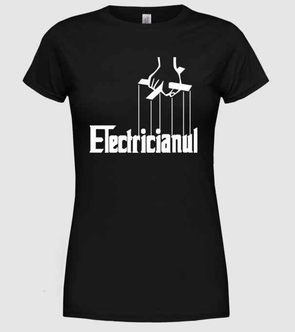 Electricianul model negru pe tricou