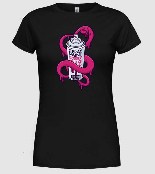 Graffiti model negru pe tricou