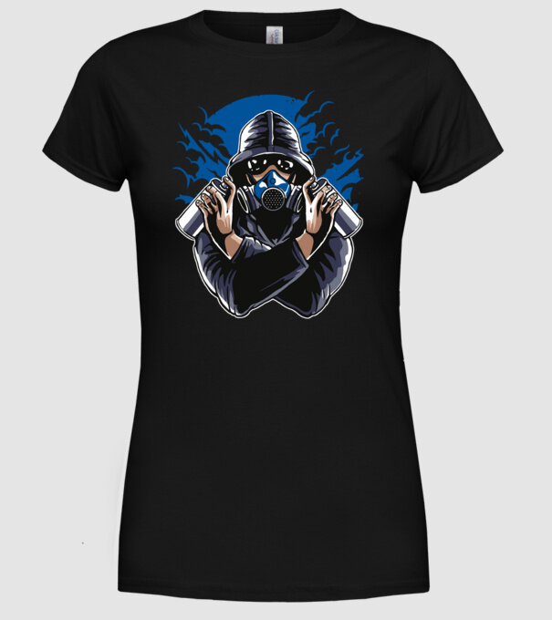 Graffiti model negru pe tricou