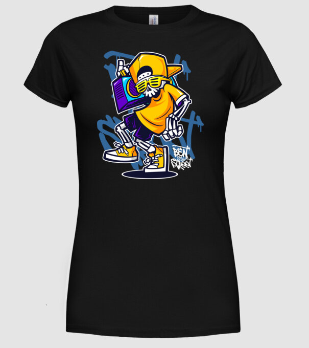 Graffiti model negru pe tricou