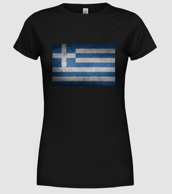 GREECE model negru pe tricou