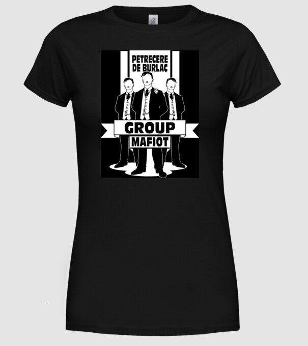 Group Mafiot model negru pe tricou