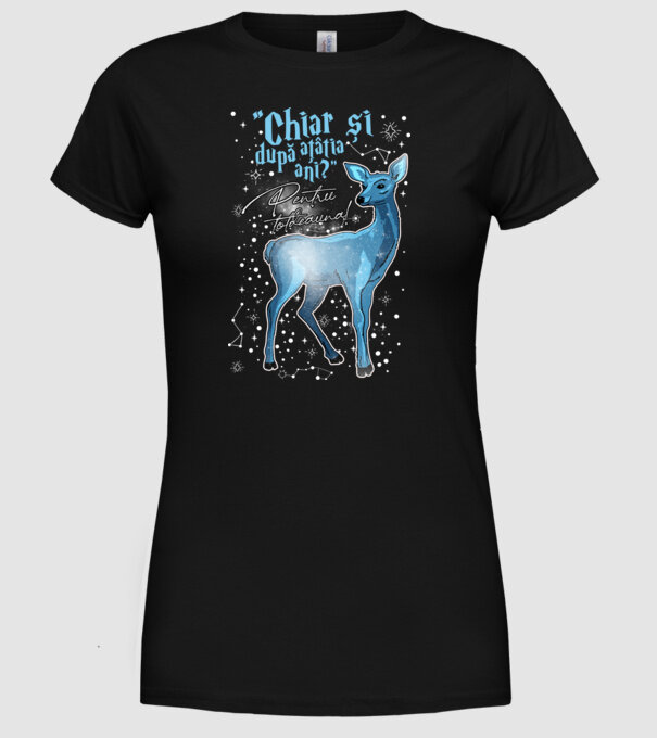 Harry Potter Valentine model negru pe tricou