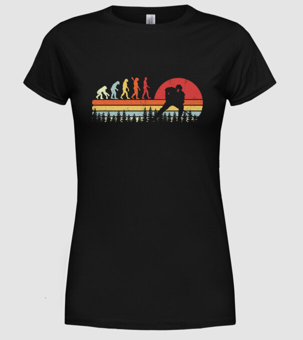 Hockey evolution model negru pe tricou