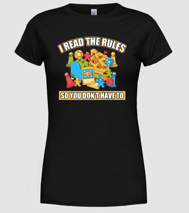 I read the rules model negru pe tricou