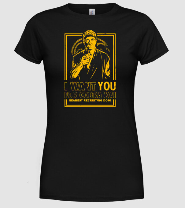 I want you cobra kai model negru pe tricou