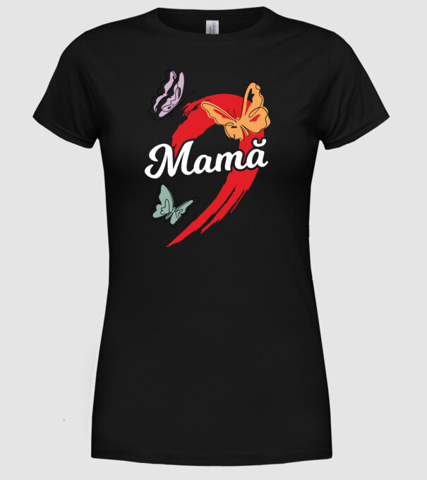 Mamă model negru pe tricou