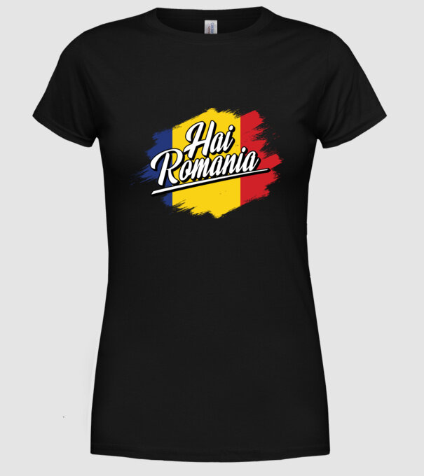 Inscripție cu steag model negru pe tricou