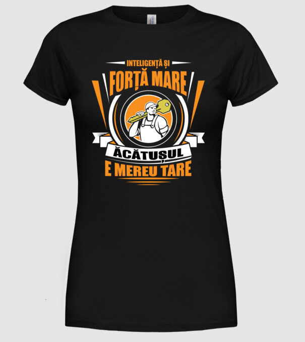 Inteligență și forță mare, lăcătușul e mereu tare model negru pe tricou