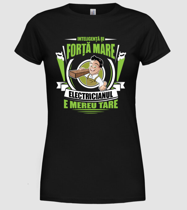 Inteligență și forță mare, tâmplarul e mereu tare model negru pe tricou