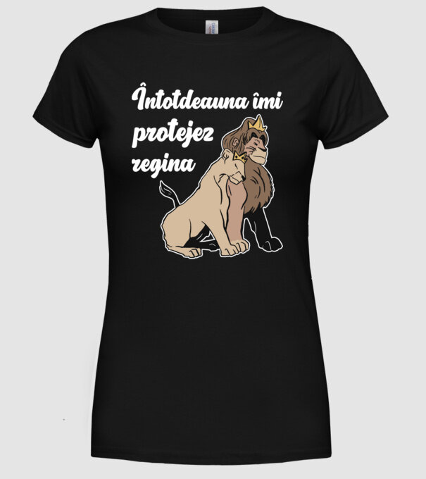 Întotdeauna îmi protejez regina model negru pe tricou