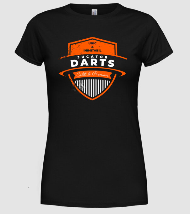 jucător darts unic și inimitabil - calitate premium model negru pe tricou