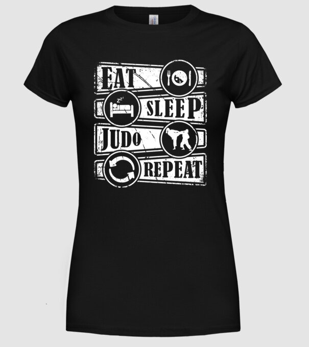 Judo model negru pe tricou