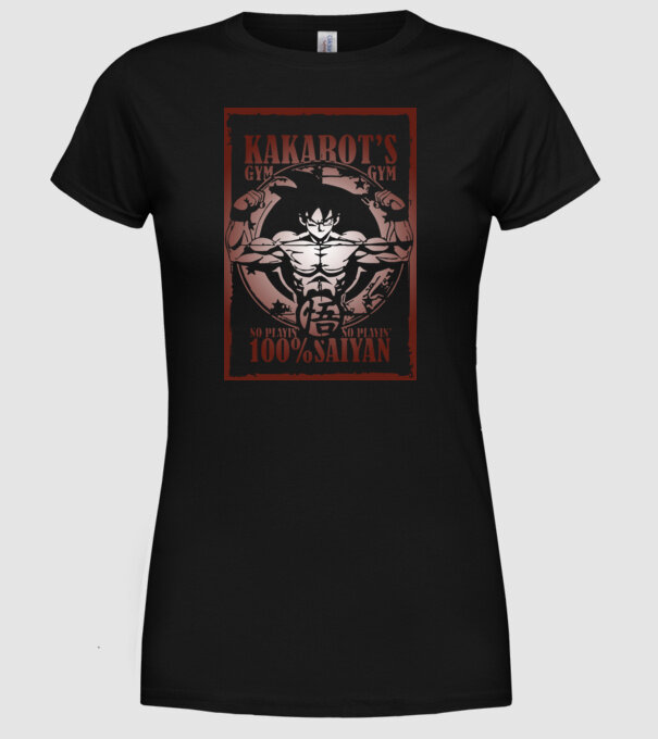 kakarots gym dragonball model negru pe tricou