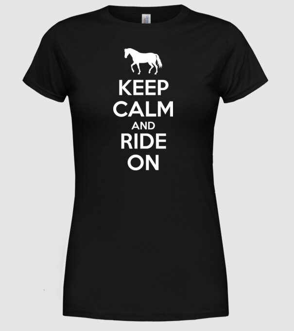 keep calm model negru pe tricou