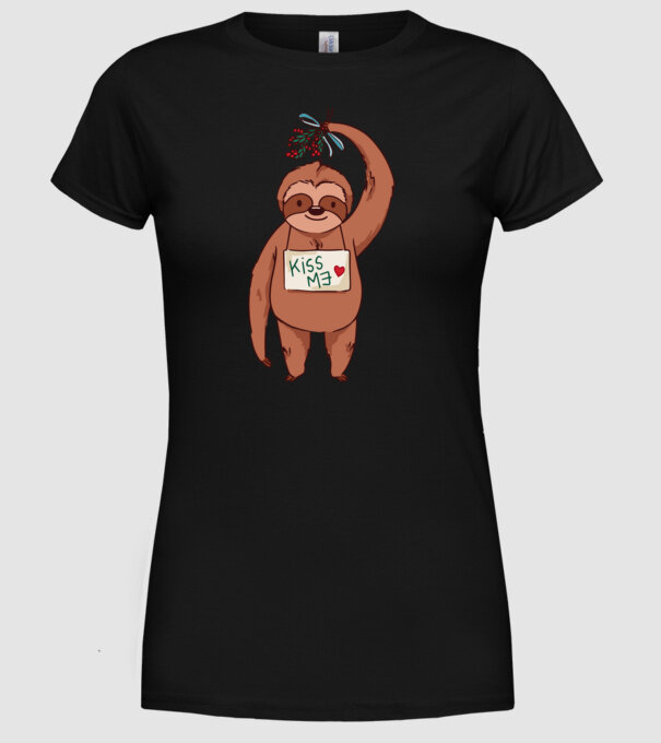 Leneș model negru pe tricou