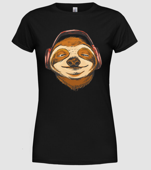 Leneș model negru pe tricou