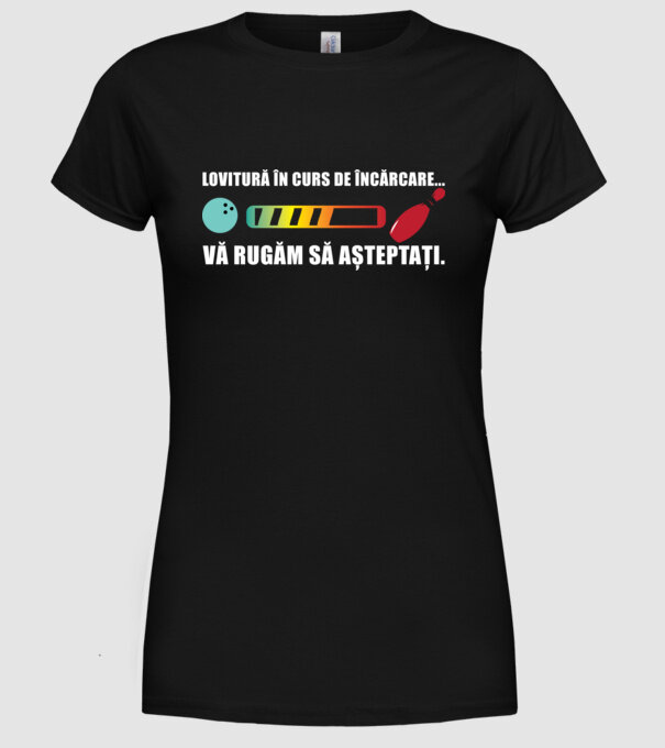 lovitură în curs de încărcare .. vă rugăm să așteptați. model negru pe tricou