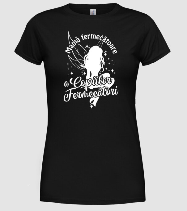 Mamă fermecătoare a copiilor fermecători model negru pe tricou