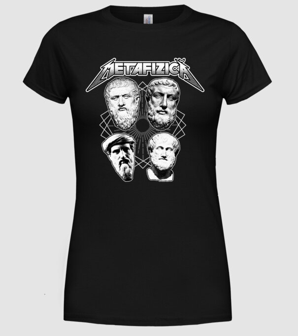 metafizică model negru pe tricou