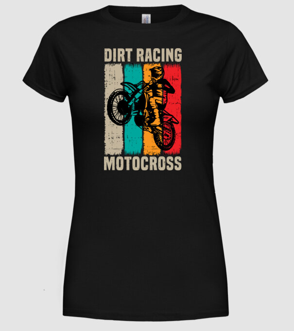 motocross model negru pe tricou