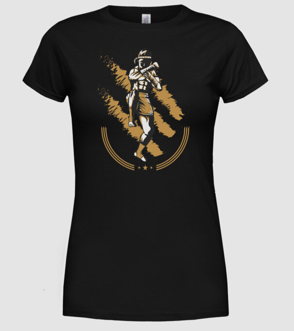 Muay Thai 2 model negru pe tricou