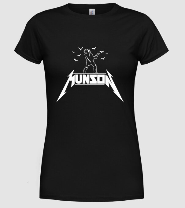 munson parody stranger things model negru pe tricou