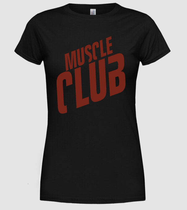 Muscle Club model negru pe tricou
