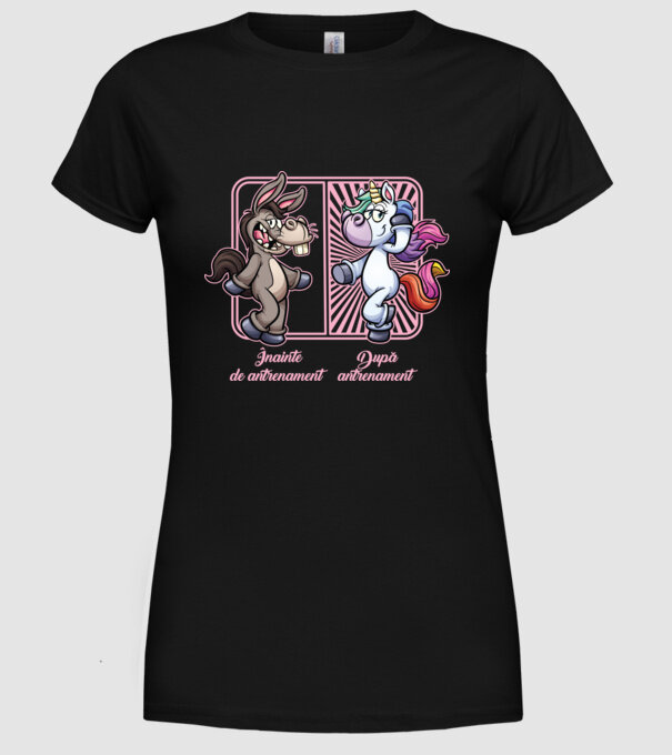 inainte de antrenament model negru pe tricou