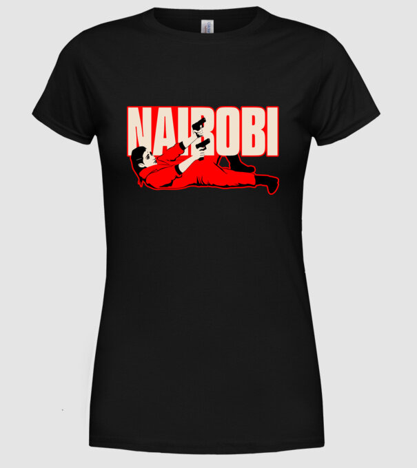 nairobi la casa de papel model negru pe tricou