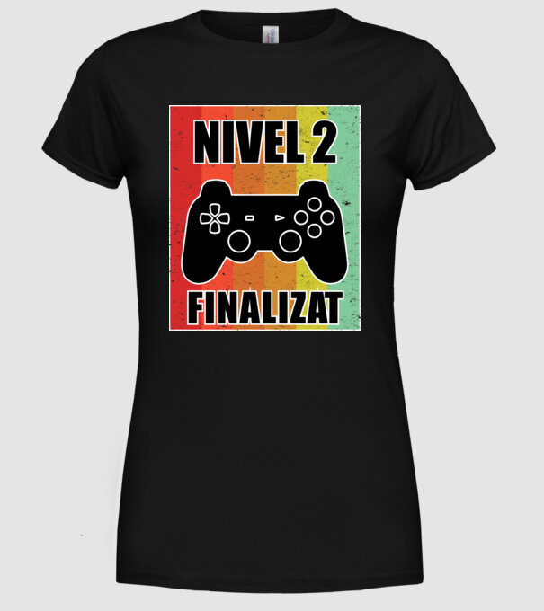 Nivel 2 finalizat model negru pe tricou