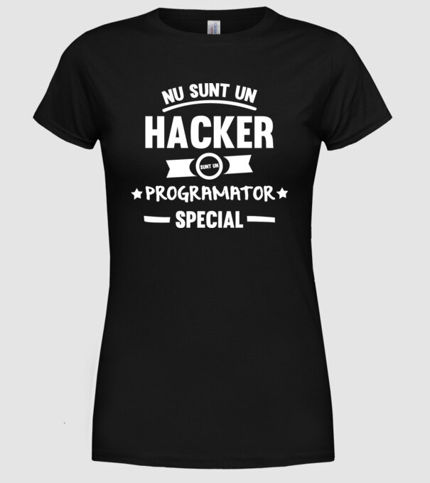 Nu sunt un hacker, sunt un programator special model negru pe tricou