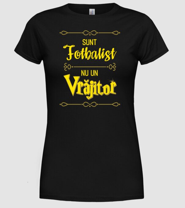 sunt fotbalist, nu un vrăjitor model negru pe tricou