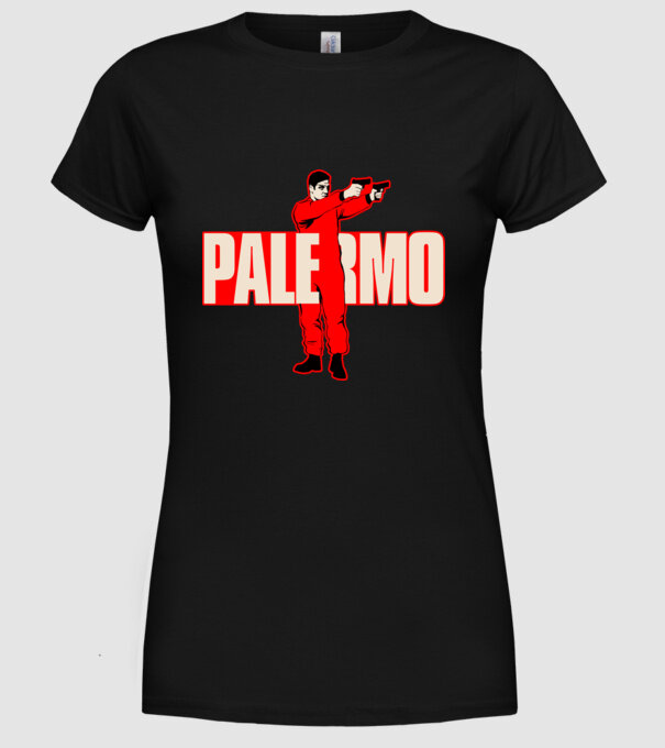 palermo la casa de papel model negru pe tricou