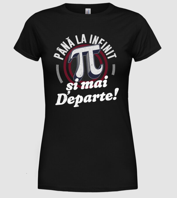 Până la infinit și mai departe! model negru pe tricou