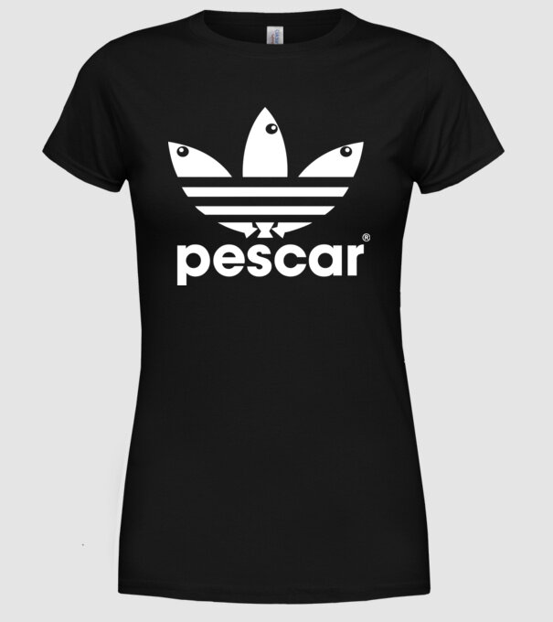 Pescar original model negru pe tricou