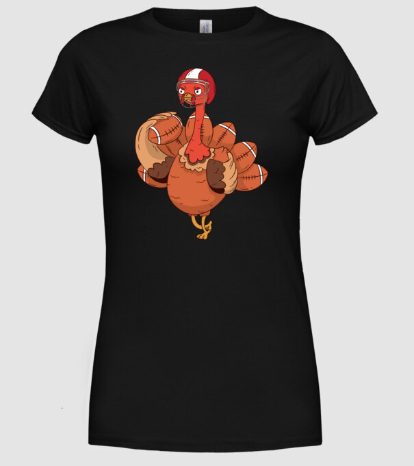 Player Turkey model negru pe tricou