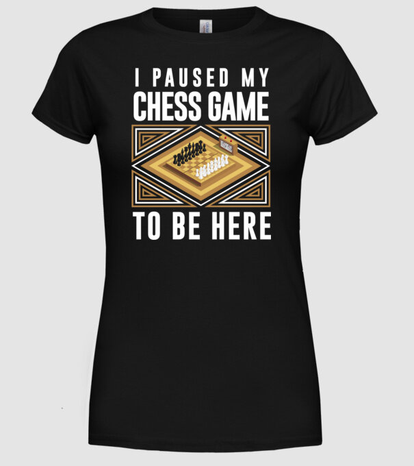 Pused my chess game model negru pe tricou