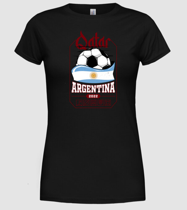 Qatar teams Argentina model negru pe tricou