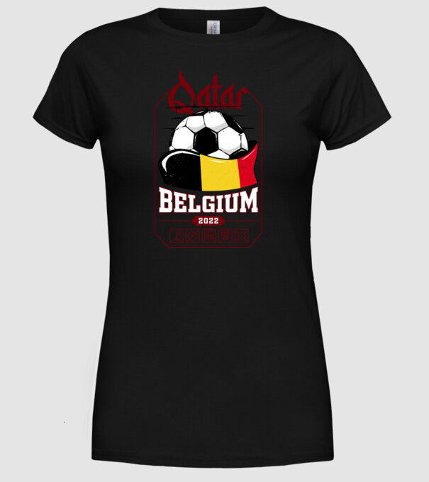 Qatar teams Belgium model negru pe tricou
