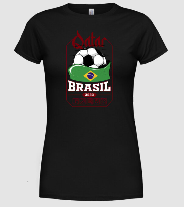 Qatar teams Brasil model negru pe tricou