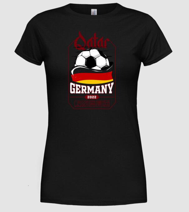 Qatar teams Germany model negru pe tricou