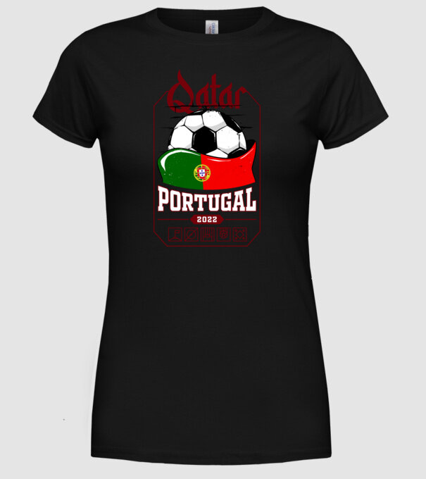 Qatar teams Portugal model negru pe tricou