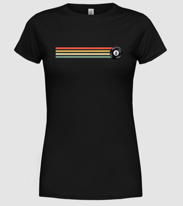 Retro - Vintage 8 ball model negru pe tricou