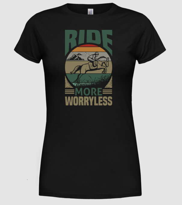 ride more model negru pe tricou