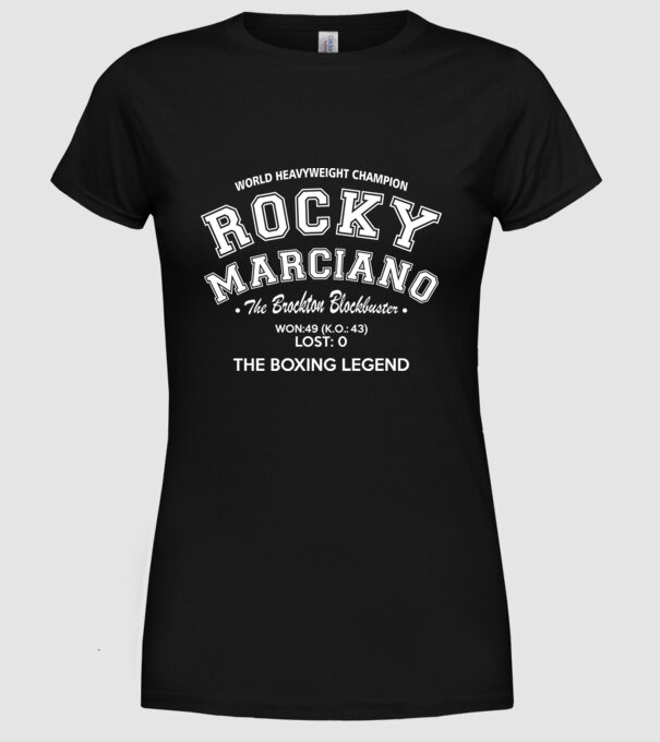Rocky Marciano model negru pe tricou