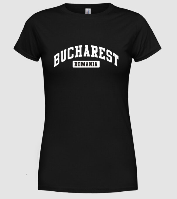 România Bucharest sport model negru pe tricou