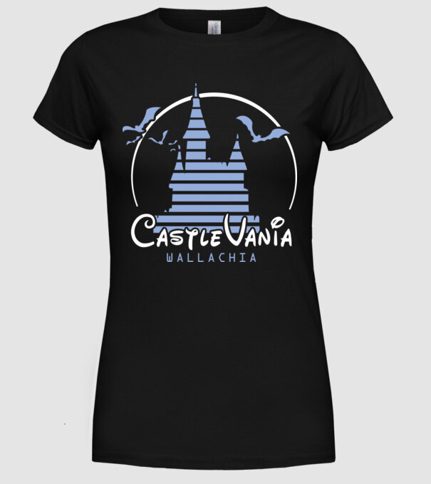 România CastleVania model negru pe tricou